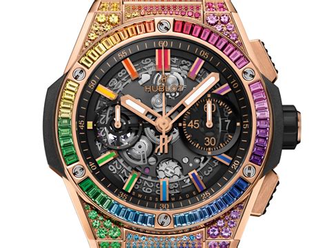 hublot big bang rainbow|hublot big bang diamond bezel.